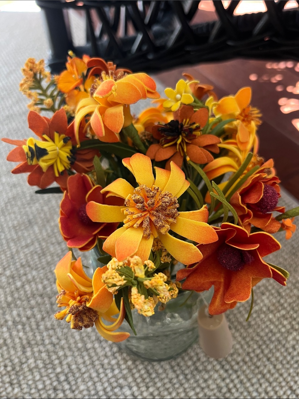 Orange & Yellow Faux Wildflower Bouquet - Home Accents